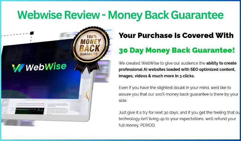 Webwise Review - Money Back Guarantee
