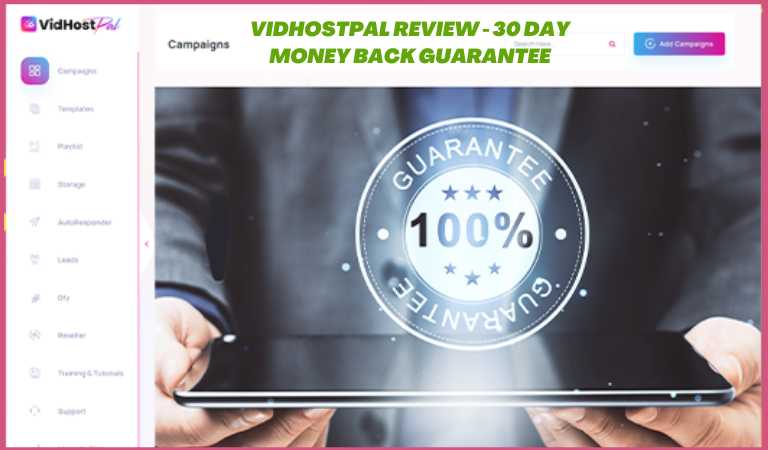 VidHostPal Review - Money Back Guarantee